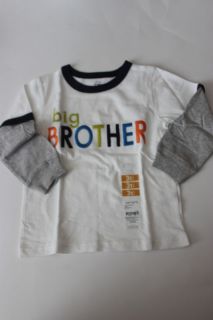 NWT Carters Big Brother Long Sleeve Double Layer Shirt 2T 3T 4T 5T 