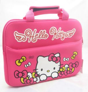 10 inch Rose red Cute HelloKitty Laptop Notebook Bag Case US