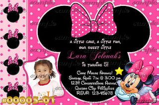 00005 Minnie Mouse Personalized Printable Custom Birthday Invitation 