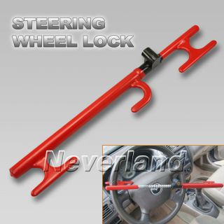   Car/Truck Anti Theft Steering Wheel Security Lock Device Red New