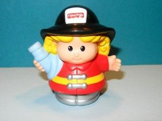   Price Little People Discovery City Village Cheryl Fire Fighter w/ Hose