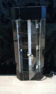 Acrylic Lockable Display Cabinet 360 degree rotating with 4 