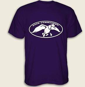 NEW DUCK COMMANDER DUCK DYNASTY PURPLE T SHIRT WITH WHITE LOGO