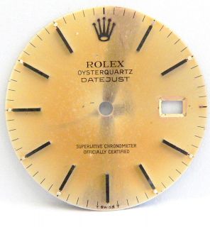 Rolex Vintage OysterQuartz Datejust dial .Silver baton markers. For 