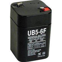 UPG UB650F Lantern   AGM Battery   SLA   6 Volt   5 Ah Capacity   F1 
