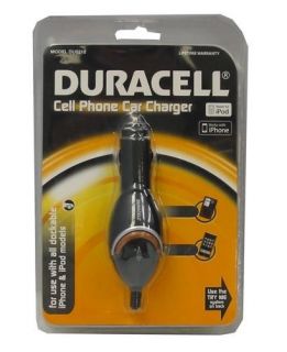 DURACELL CELL PHONE CAR CHARGER F/IPHONE,IPOD 1pc