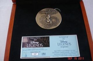 Disney Legends D23 Expo 2011 Bronze medallion Coin  (LE300)