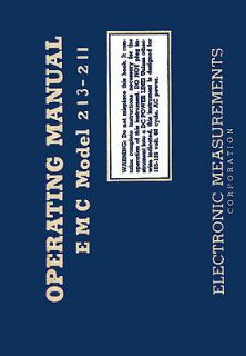 EMC 211 & 213 Tube Tester Operation & Tube Data Manual