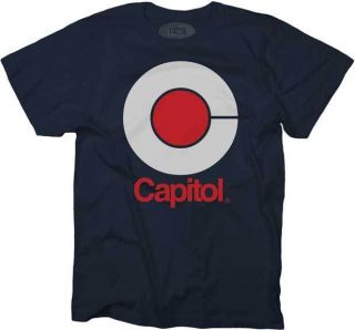 Capitol Records   Mod 2 Navy Blue   EMI Records T Shirt