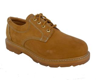 Five Star W433T Mens Tan Leather NON SLIP Low Top Work Shoes