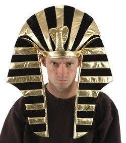 King Tut Hat Pharaoh Egyptian Snake Head Piece Mens Adult Costume