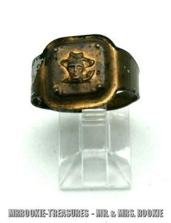 Circa 1940s Lone Ranger Seal Print Face Premium Ring
