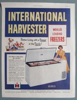 1951 International harvester Freezer Ad Giant Model 158 holds 553 