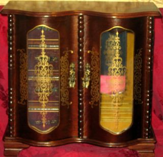 Solid Oak Mirrored Jewelry Armoire Music Box
