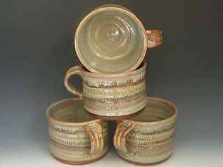 Hand thrown stoneware pottery chile/soup bowls set of 4 (CSB C)