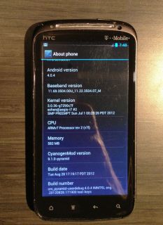 HTC Sensation 4G T Mobile S OFF Rooted Cyanogen Android ICS 2gb SD 