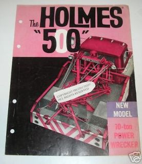 70 Ernest Holmes 500 wrecker tow truck 10t 4p brochure