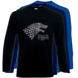   Stark 2 Sigil Game of Thrones HBO Cool Long Sleeve T shirt S XXL NEW