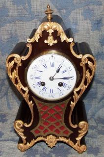 French Antique Mahogany and Ormolu Bracket / Mantel Clock  JAPY 