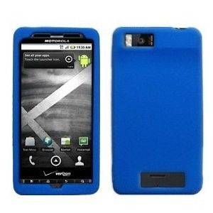 BLUE Motorola Droid X MB810 Soft Silicone Gel Case Coque Etui Souple 