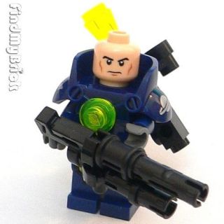 BM022 Lego CUSTOM Lex Luthor with Dark Blue Armor & Guns Custom 