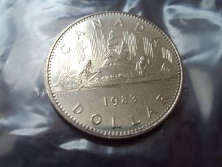 1983 CANADIAN ONE DOLLAR COIN  Canada $1  Full Shine AND Luster
