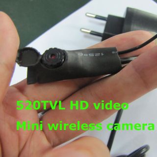 Super mini color 520TVL HD video 2.4Ghz wireless camera 0.008Lux night 