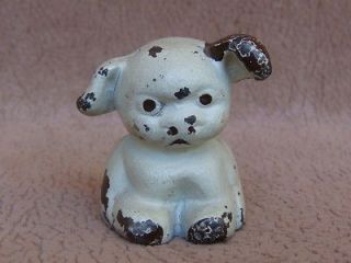 Vintage Cast Iron RENOWN Fido Pup Dog Paperweight Advertising