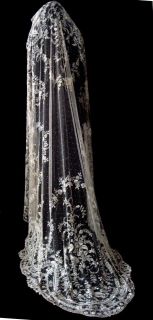 Antique Brussels Lace Handmade Belgian Lierre Lace Wedding Veil 