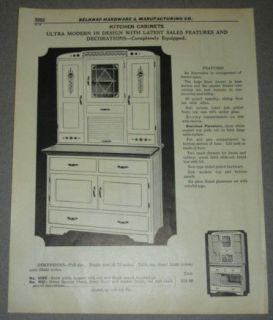 1940 ULTRA MODERN HOOSIER TYPE KITCHEN CABINET Vintage Catalog Ad.
