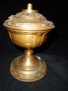 408 Antique Brass #7 Aladdin Kerosene Oil Table Lamp Base Hole in 