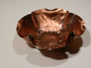 GREGORIAN COPPER LOTUS CANDY OR NUT BOWL NICE