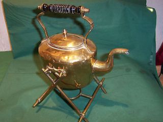 antique brass kettle in Antiques