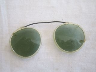 Antique Vintage Clip On Sunglasses VERY OLD Spectacle Eye Glasses