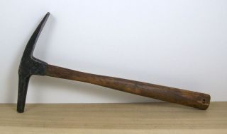 Vintage Upholstery Tack Hammer with 6 1/4 Head Pry Bar End Wood 