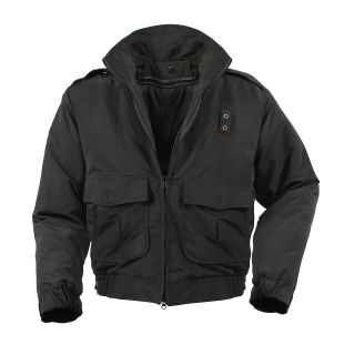 Rothco Water Repellant Duty Jacket With Liner, Black