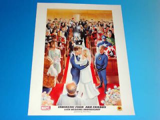 FANTASTIC FOUR 40th Anniversary Wedding Lithograph by ALEX ROSS 