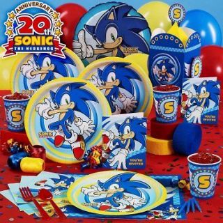 Sonic the Hedgehog Deluxe Birthday Party Set Pack Birthday Kit for 8