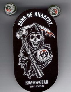 Sons Of Anarchy Reaper Samcro Body Jewelry Stainless Steel Plugs Pick 