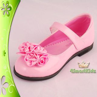 Pink Mary Janes Shoes Formal Wedding Flower Girl Party Size UK 3 US 