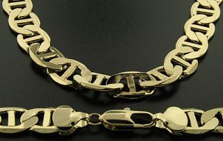 Luxury Anchor Marine Chain Necklace   24 k Gold Plated   Men’s 