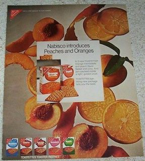   toaster peaches Oranges NABISCO & West Bend cookware PRINT AD