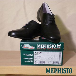 Mephisto PEGGY Womens Custom Oxfords, NEW Size 6 Black Leather 