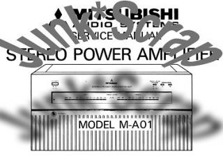 Mitsubishi Stereo Amplifier M A01 Service Manual