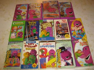   OF 14 BARNEY THE DINASAUR VHS TAPES GOES TO SCHOOL NEW YORK CIRCUS ZOO