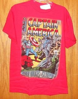 NWT MARVEL CAPTAIN AMERICA T SHIRT   RED / WHEN WAKE THE SLEEPER 