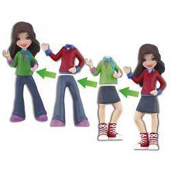 iCarly Nickelodeon Fashion Switch Carly Green & Red Figures Toy BRAND 