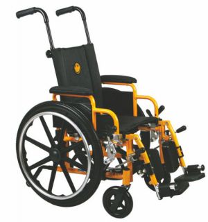 Medline Kidz 14 Pediatric Chair Kids Wheelchair w Elevating Footrest 