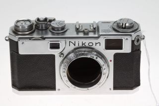 Nikon S2 Rangefinder Camera Body   Chrome Dial   Good SHUTTER 