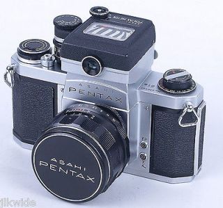 Pentax S1a +Super Takumar 55mm F2 lens and Asahi Pentax meter on prism 